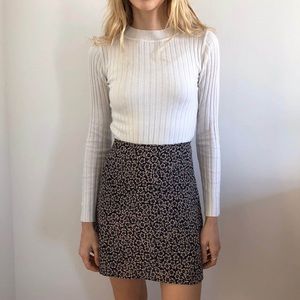Reformation floral mini skirt